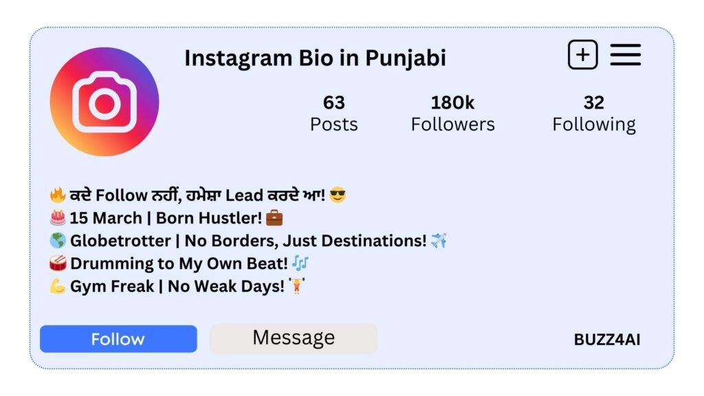 Instagram Bio in Punjabi