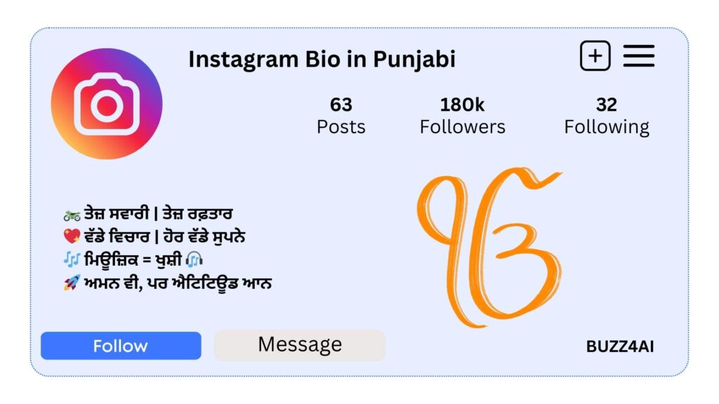 Instagram Bio in Punjabi