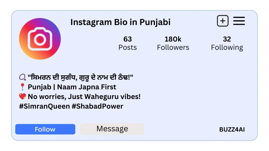 Instagram Bio in Punjabi