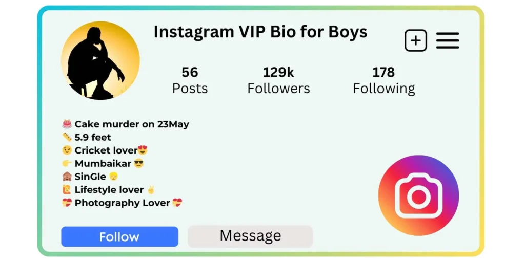 Instagram VIP Bio For Boys