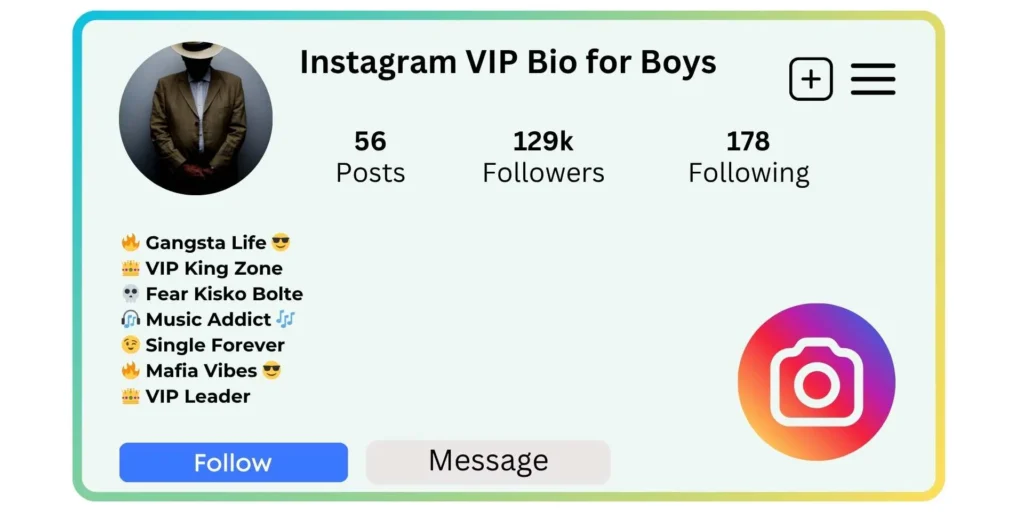 Instagram VIP Bio For Boys