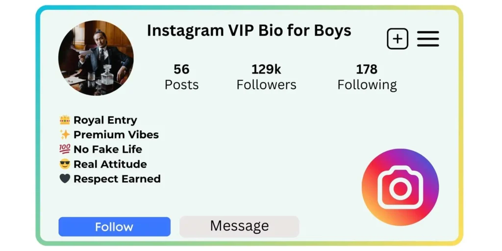 Instagram VIP Bio For Boys