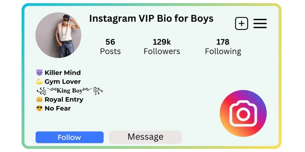 Instagram VIP Bio For Boys