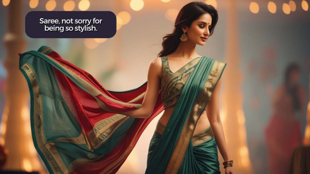 saree captions for instagram