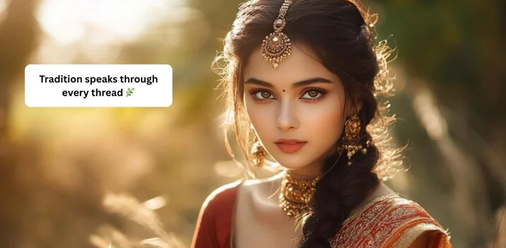 Traditional Look Captions for Instagram for Girl