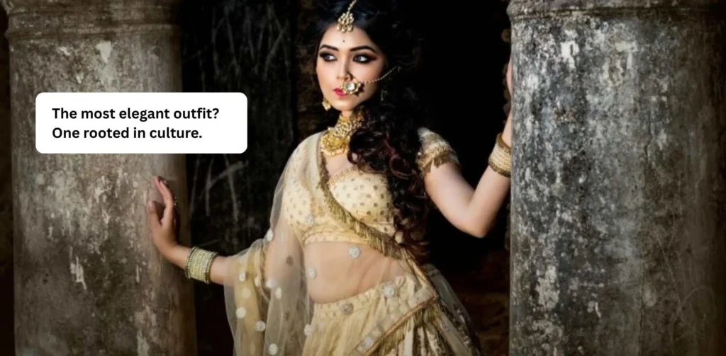 Traditional Look Captions for Instagram for Girl