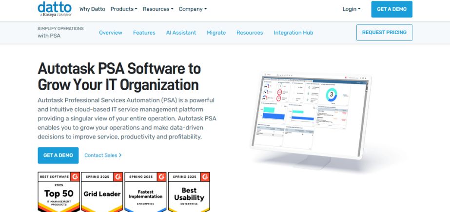 Professional Services Automation software - Autotask PSA (Datto)