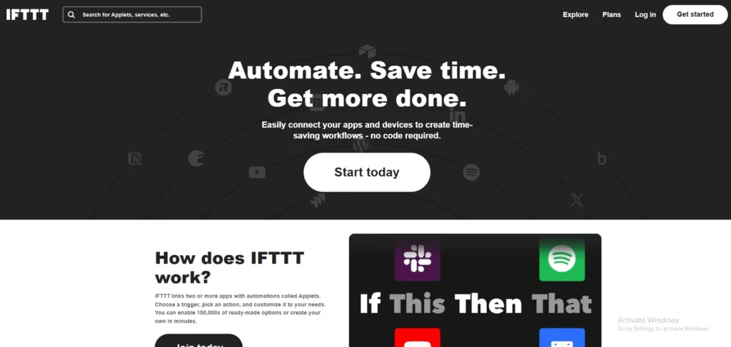 No-Code Automation Platform- IFTTT
