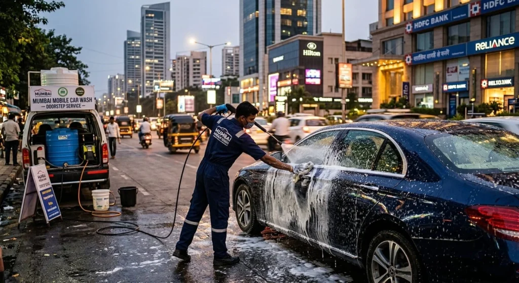 Business Idea In Mumbai-Mobile Car Wash Service