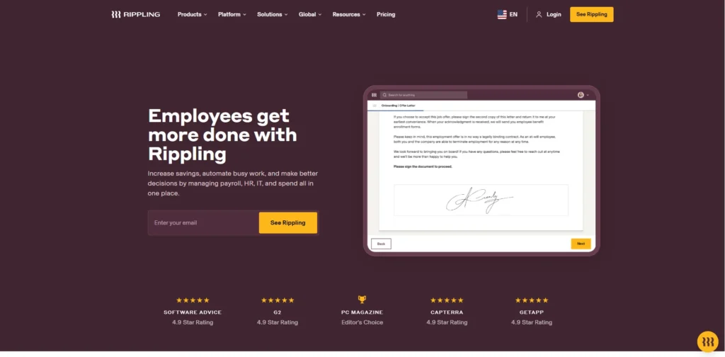 Employer of Record Service - Rippling