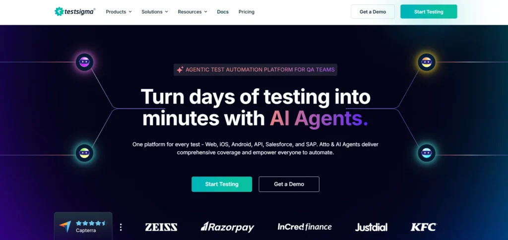 AI Testing Tool for Automation - TestSigma
