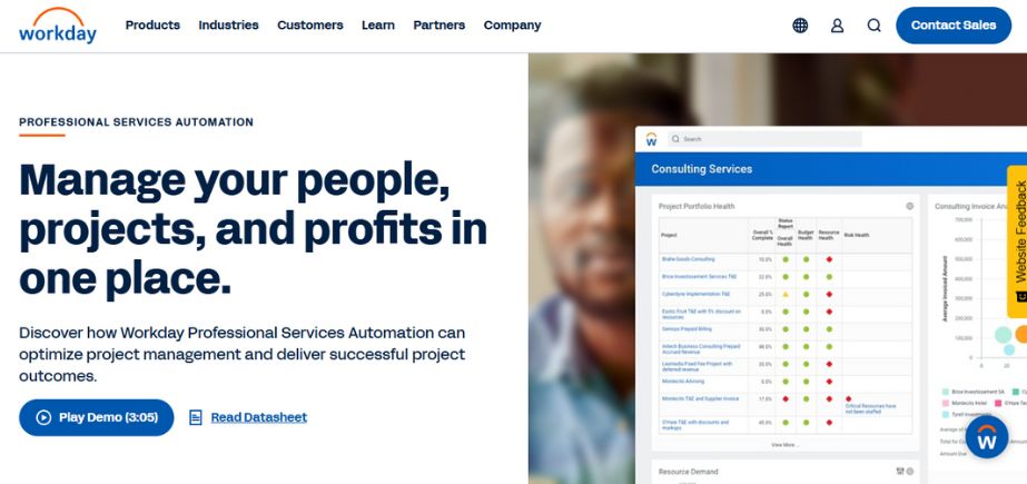 Professional Services Automation software - Workday PSA
