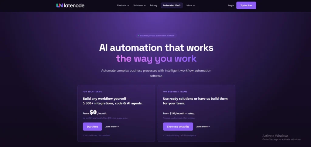 No-Code Automation Platform- Latenode