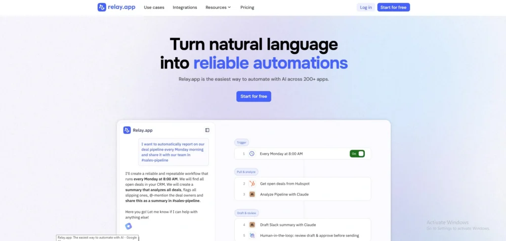No-Code Automation Platform- Relay.app 