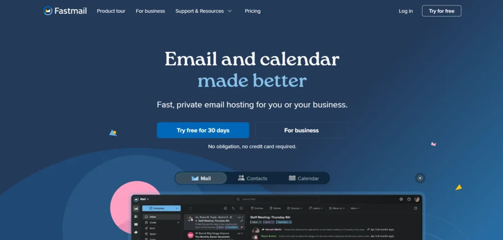 Alternative to Yahoo and AOL - Fastmail