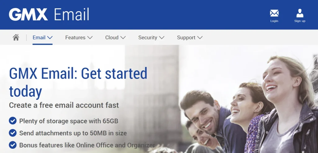 Alternative to Yahoo and AOL - GMX Mail