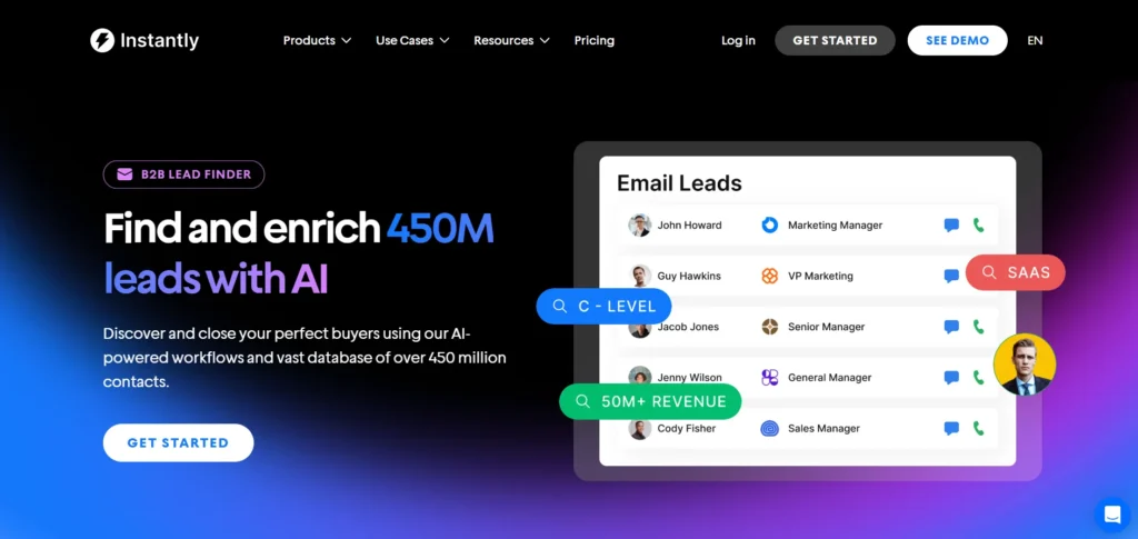 B2B Lead Finder Tool - Instantly B2B Lead Finder
