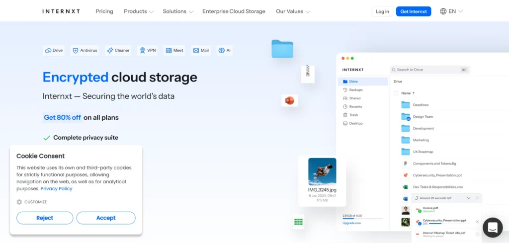 Dropbox Alternative - I​nternxt