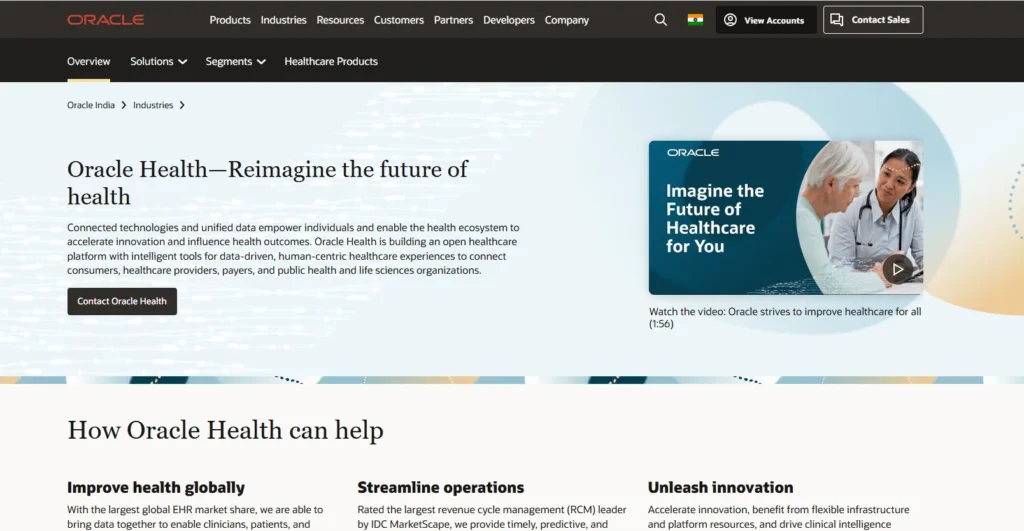 Healthcare Software Companies in the USA-Oracle H⁠ealth