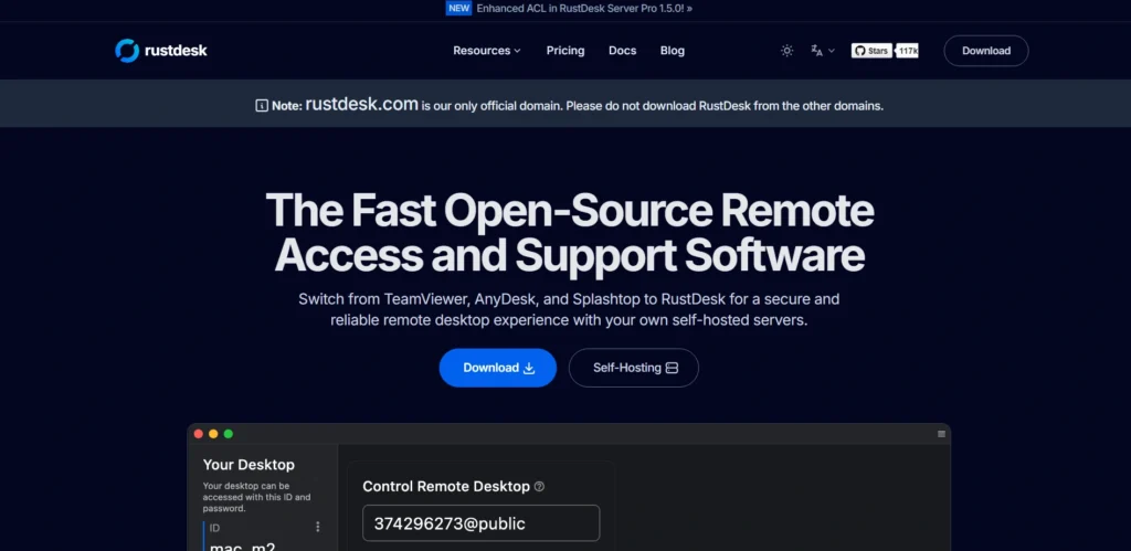 TeamViewer Alternative-RustDesk