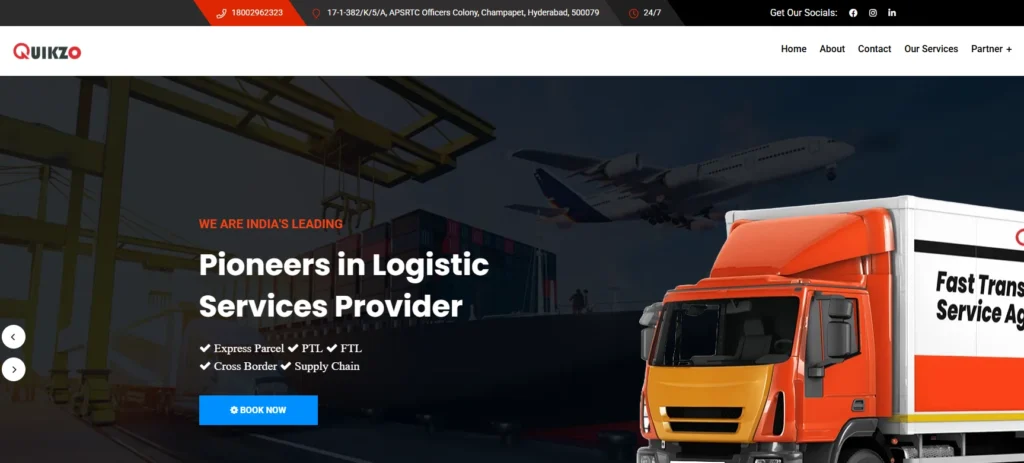 Logistics Company in Hyderabad - Quikzo Logistics