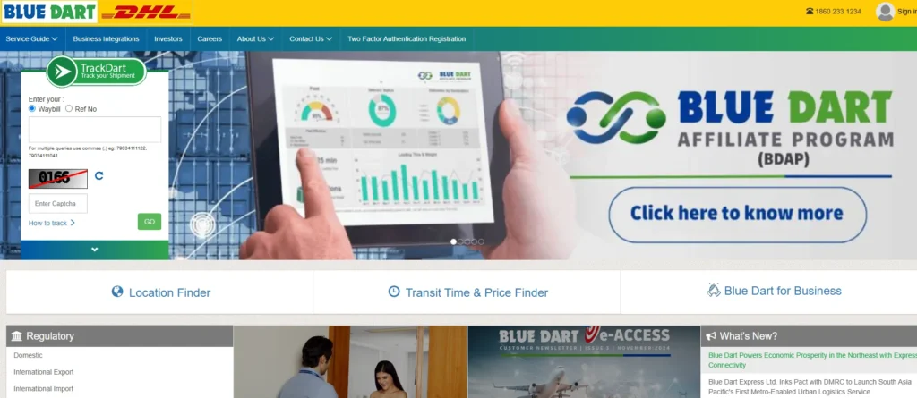 Logistics Company in Hyderabad - Blue Dart Express