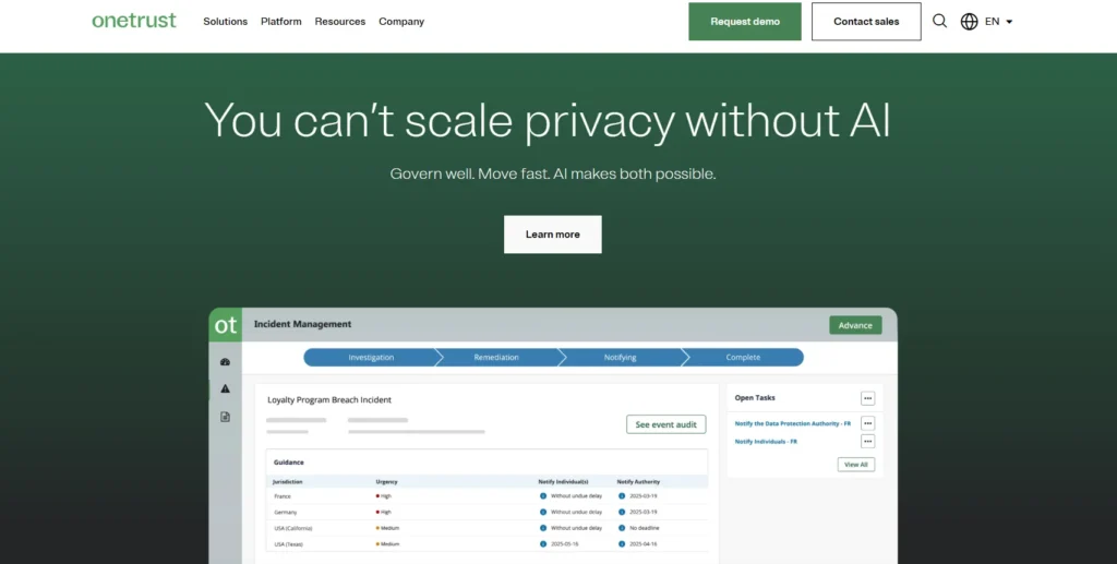 Financial Risk Management Software - OneTrust