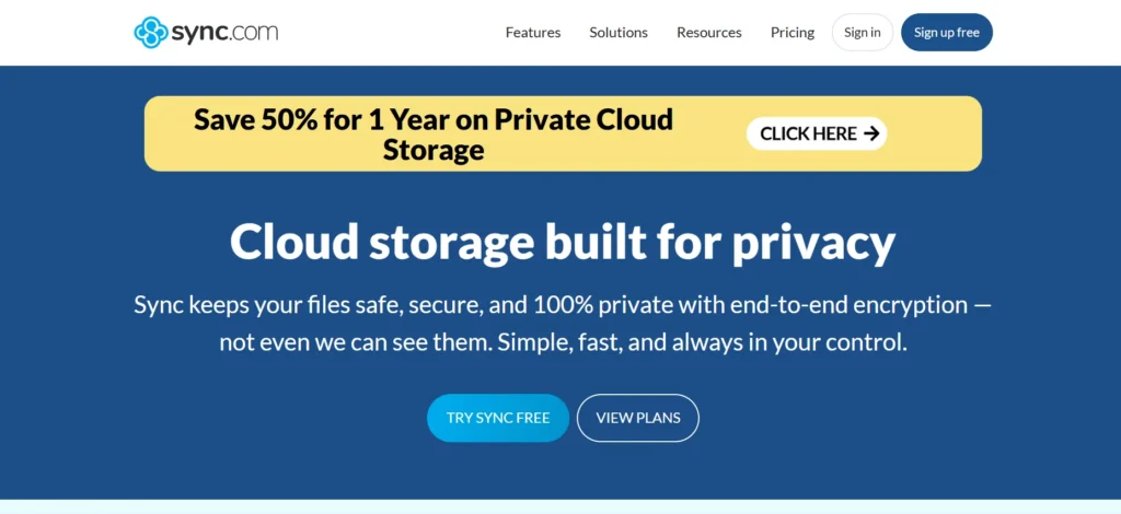 Dropbox Alternative - Sync.com