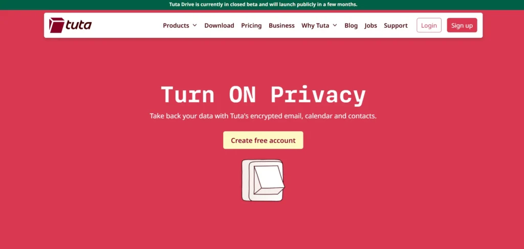Alternative to Yahoo and AOL - Tuta