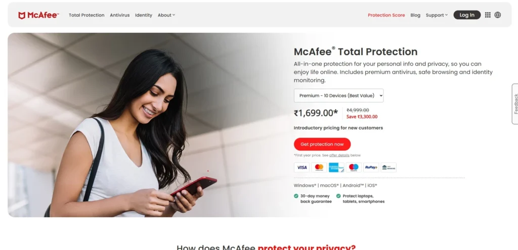 Antivirus Tool for Laptop - McAfee Total Protection