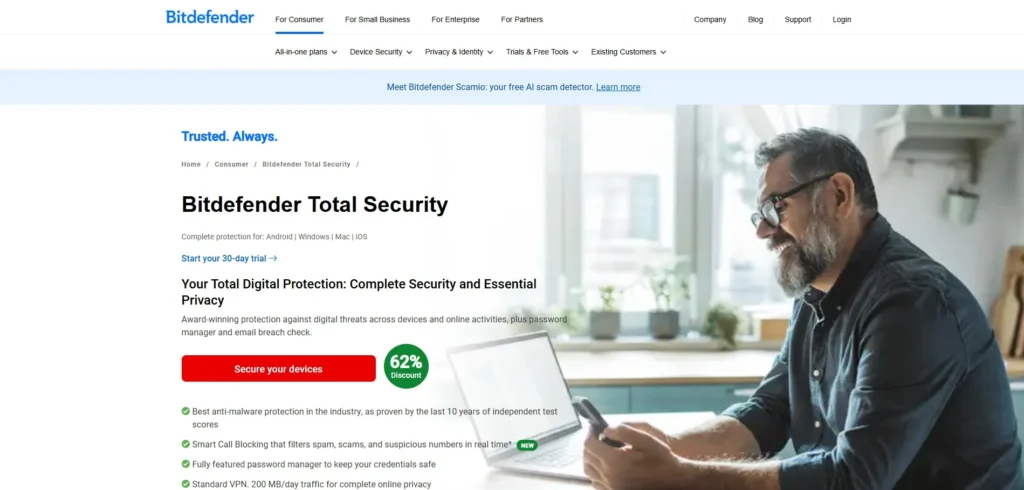 firewalls Software - Bitdefender Total Security