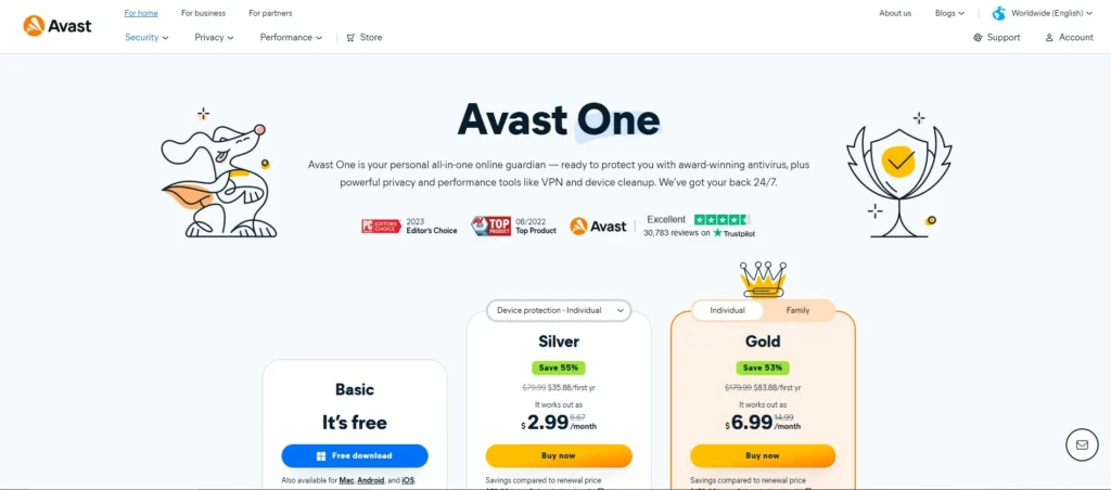 Antivirus Tool for Laptop - Avast One