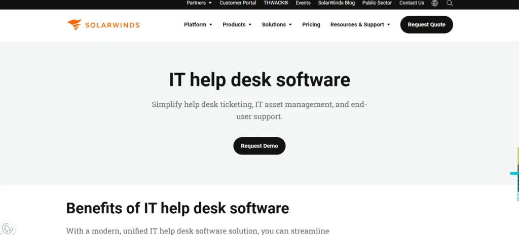 Service Desk Tool - SolarWinds