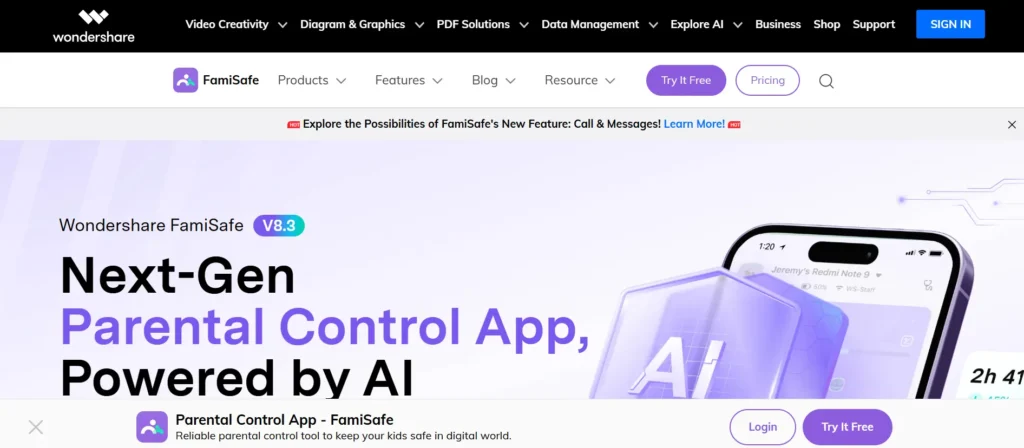 Parental Control Software - FamiSafe by Wondershare
