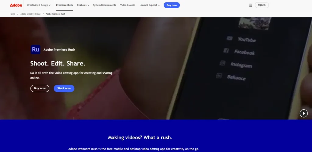 Mobile Video Editing App - Adobe Rush