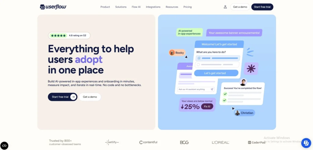 Pendo Alternative- Userflow