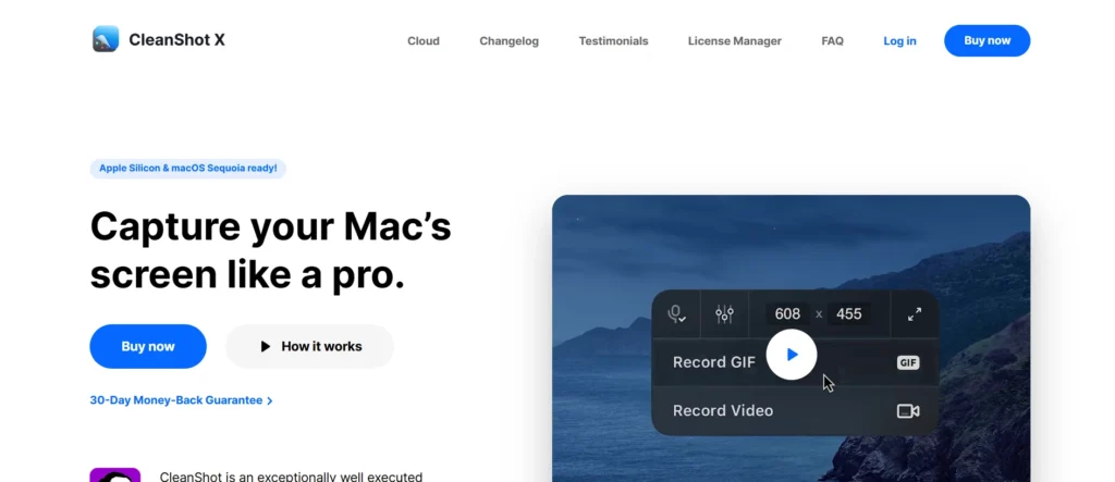 Screen Recording Software – CleanShot X