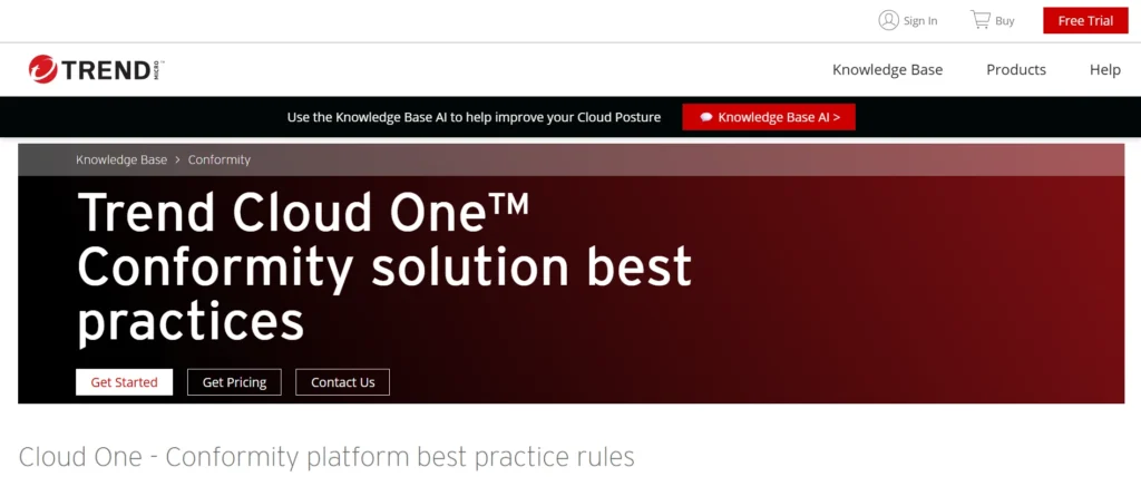 CSPM Tool - Trend Micro Cloud One – Conformity