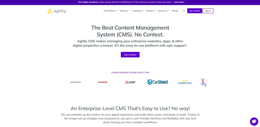 CMS for Jamstack - Agility CMS