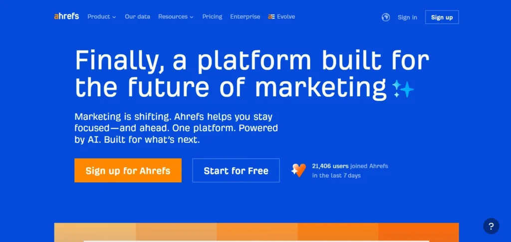 Backlink Analysis Tool - Ahrefs