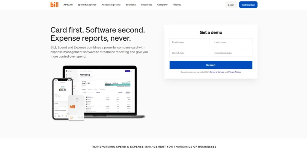 Expensify Alternative - BILL Spend and Expense