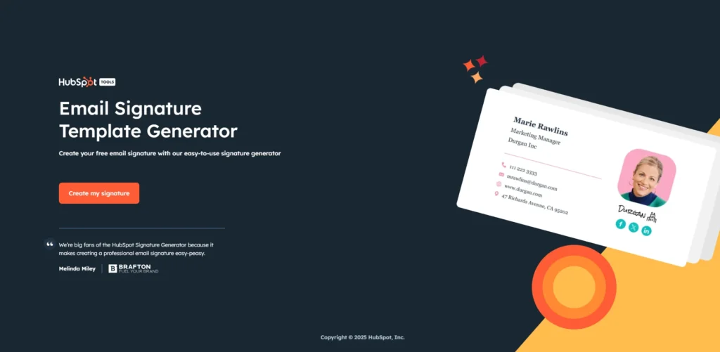 Email Signature Software - HubSpot Email Signature Builder