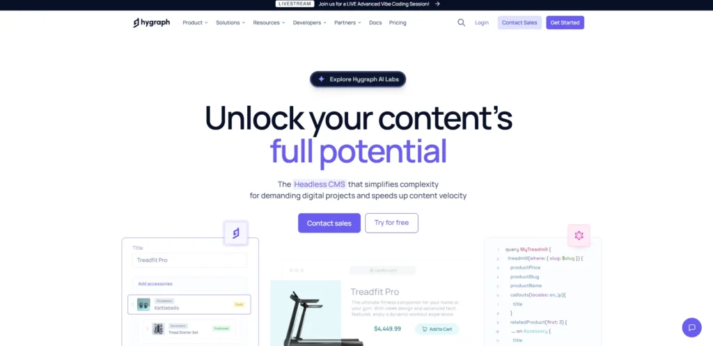 CMS for Jamstack - Hygraph (GraphCMS)