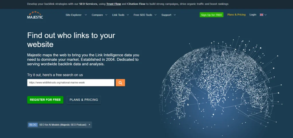 Backlink Analysis Tool - Majestic SEO