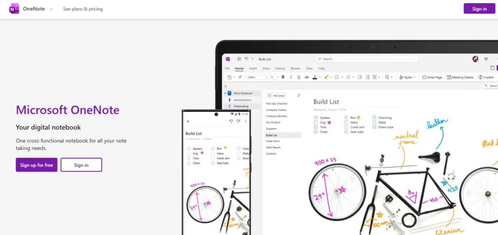 E⁠vern‍ote Al​ternatives-Micros⁠oft OneNote