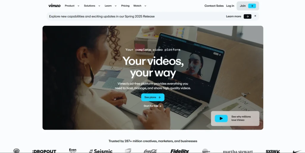 Frame.io Alternative - Vimeo Pro