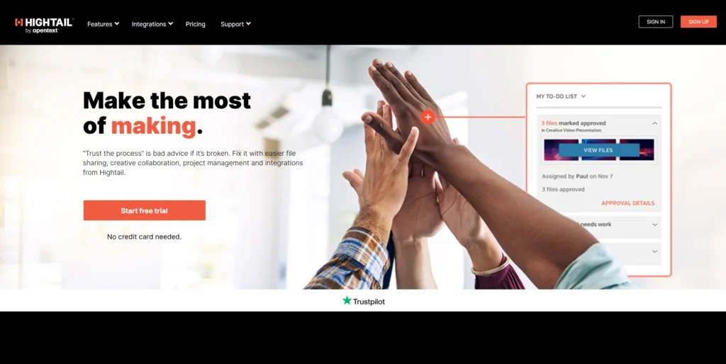 Frame.io Alternative - Hightail