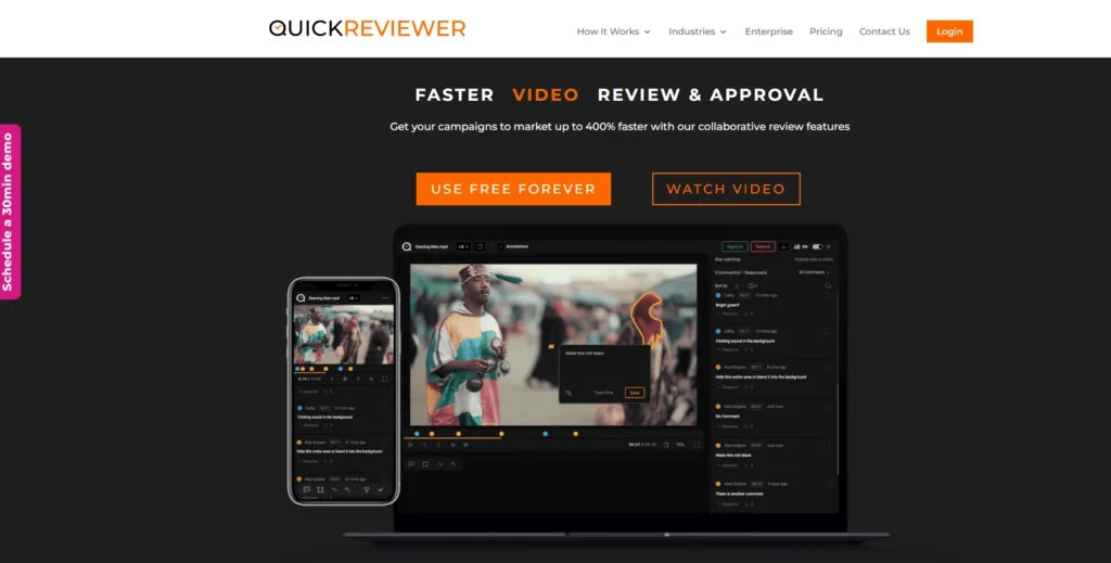 Frame.io Alternative - QuickReviewer