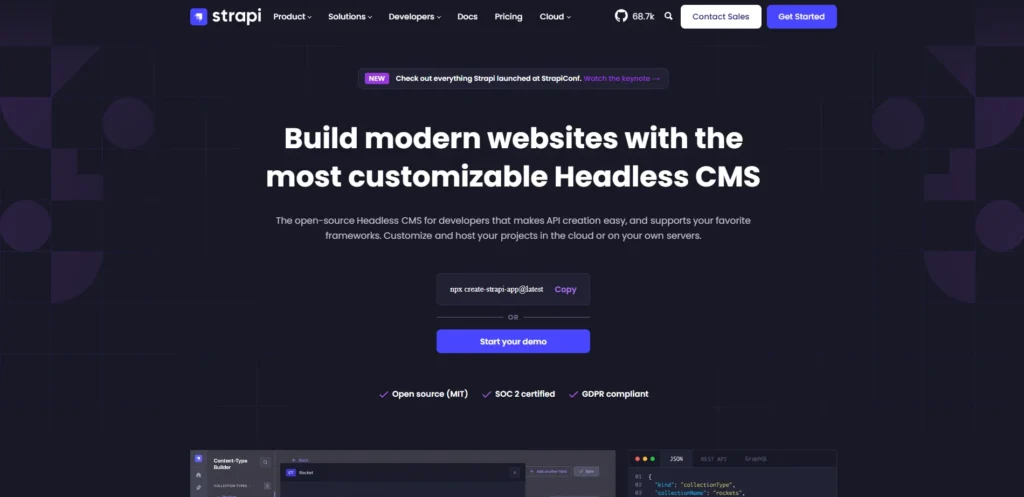 CMS for Jamstack - Strapi