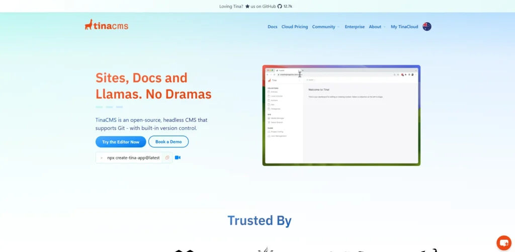 CMS for Jamstack - TinaCMS